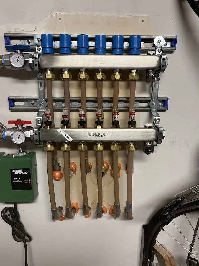 Plumber performing Gas Line Installation at a residential property in Falcon Heights